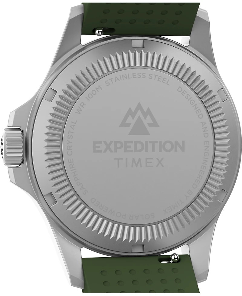 Timex Men's Quartz Analog Green Silicone Watch, 41mm