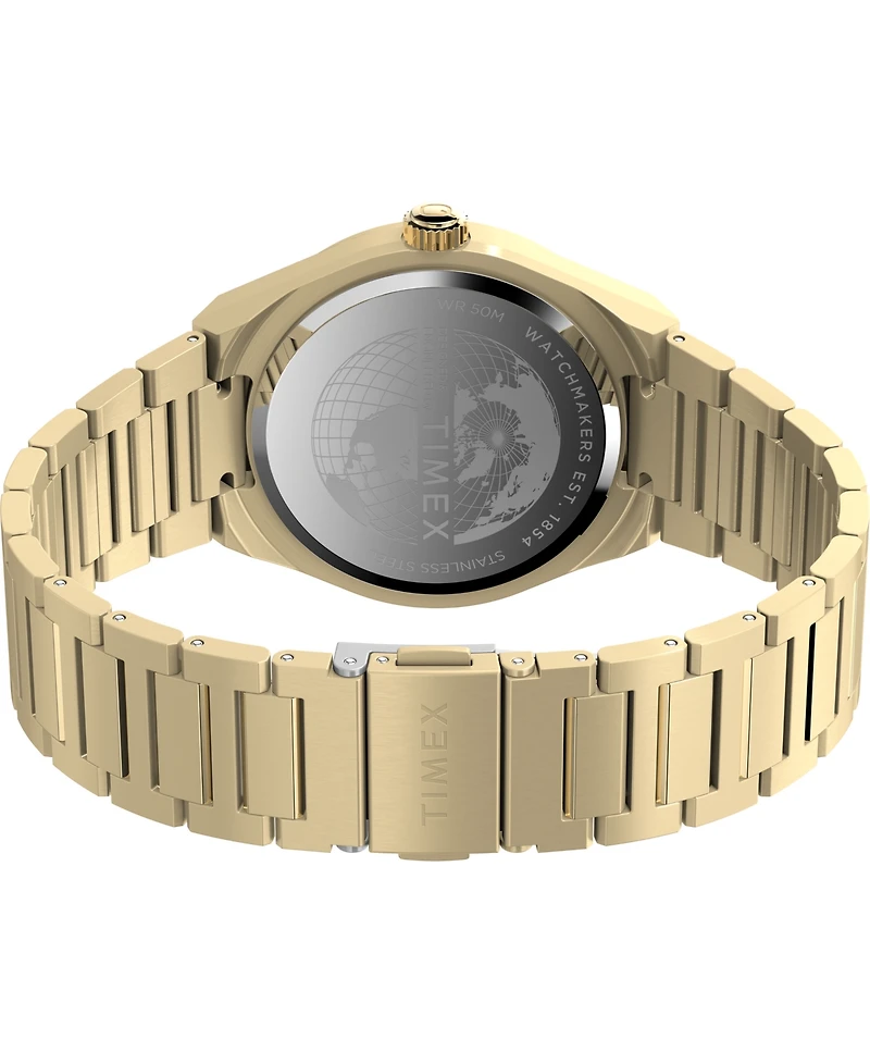 Timex Men's Quartz Analog Gold-Tone Stainless Steel Watch, 39mm