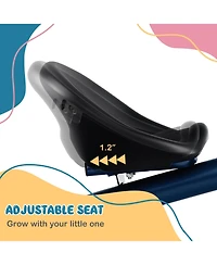 Hongge Kids Adjustable Tricycle with Dual Baskets Eva Wheels and Carbon Steel Frame