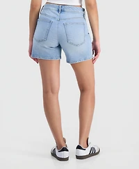 Celebrity Pink Juniors' High-Rise Denim Bermuda Shorts