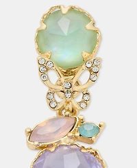 lonna & lilly Gold-Tone Stone & Butterfly Drop Earrings