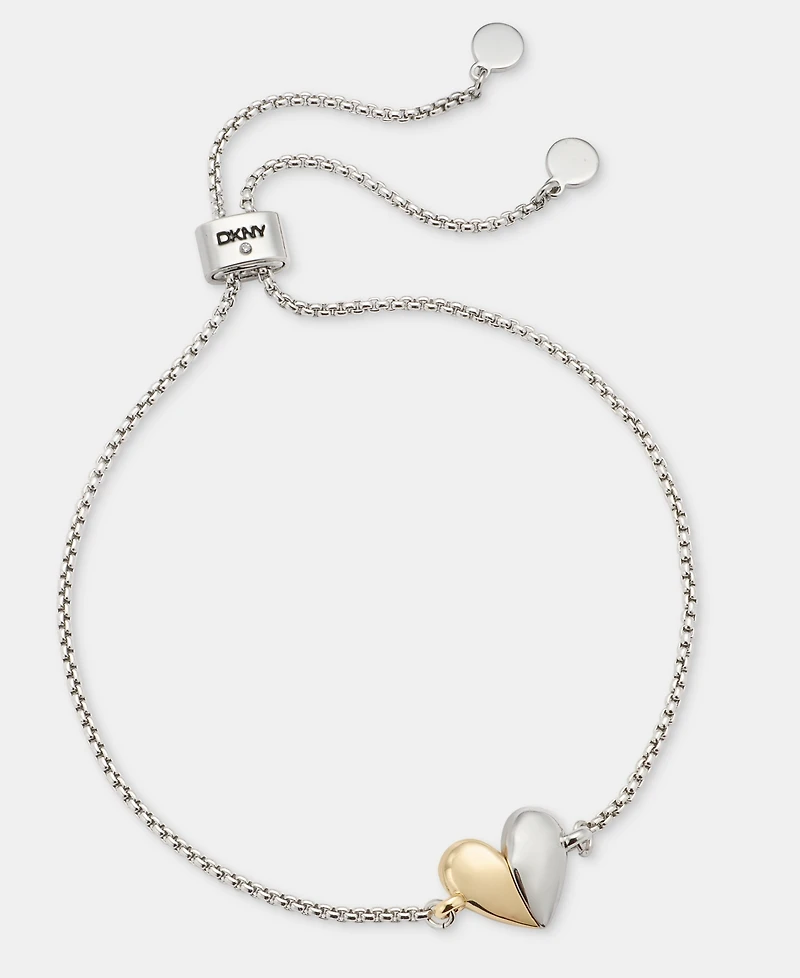 Dkny Heart Charm Slider Bracelet