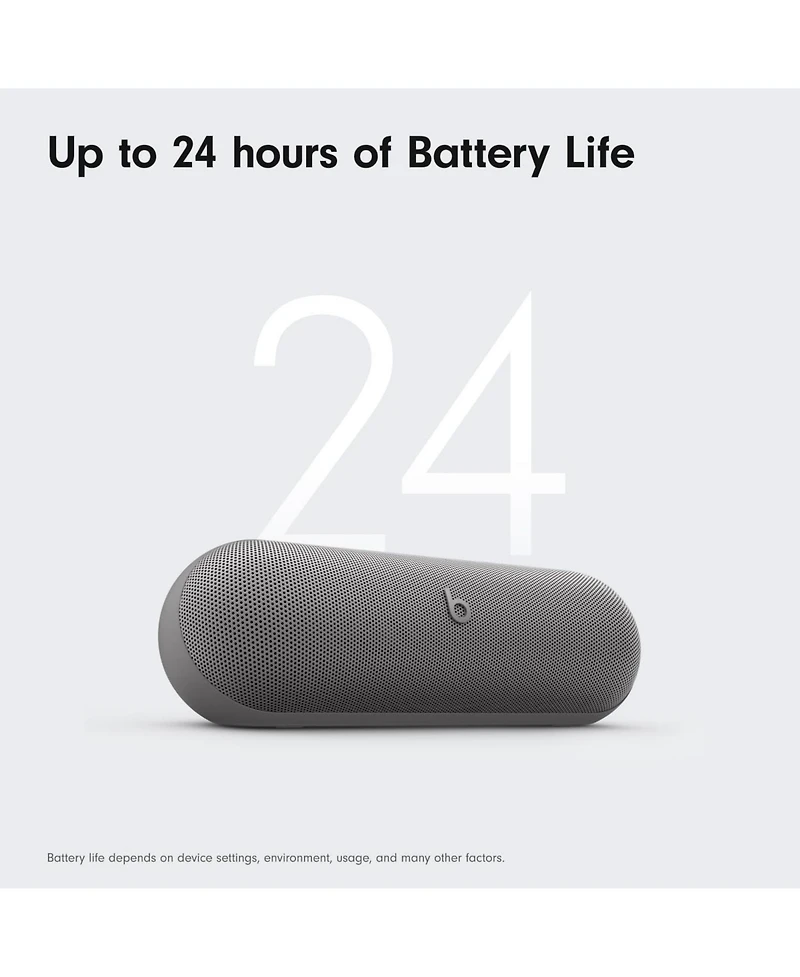 Beats Pill Portable Wireless Bluetooth Speaker and Charger - Light Gray