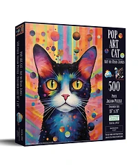 SunsOut Pop Art Cat 500 piece Jigsaw Puzzle for Adults