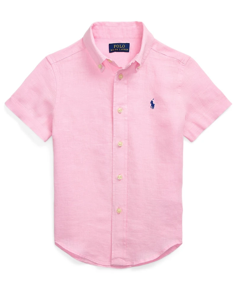Polo Ralph Lauren Toddler and Little Boys Linen Short Sleeve Shirt