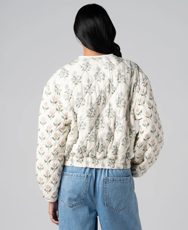 Blank Nyc Women's Printed Quilted Bomber Jacket