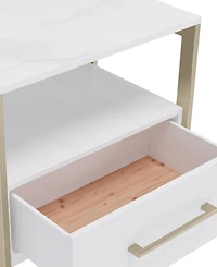 Furniture 26" Emila 1-Drawer Stone Nightstand
