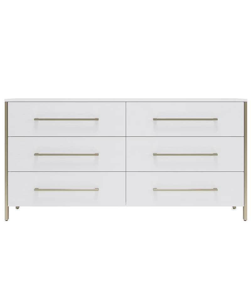 Furniture Emila 3-Pc. King Bed Set Upholstered King Bed, 2-Drawer Nightstand and Dresser