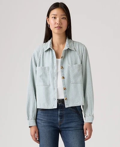 Levi's Women's Long-Sleeve Utility Crop Top