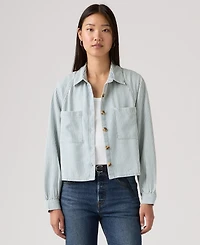 Levi's Women's Long-Sleeve Utility Crop Top