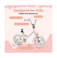 Hongge Inch Kids Bike with Adjustable Training Wheels