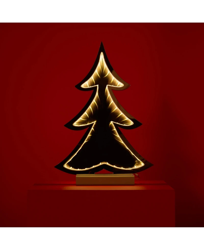 Slickblue Tree Infinity Light (Set of 2) 12.5"H Acrylic 3 Aa Batteries Not Included or Ul Cord Included