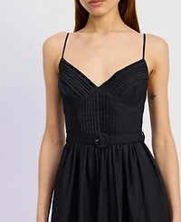 En Saison Women's Iris V-Neck Midi Dress