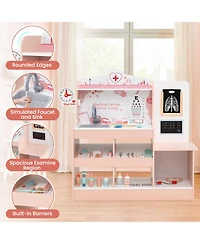 Skonyon Wooden Doctor Playset with 24 Accessories and Storage