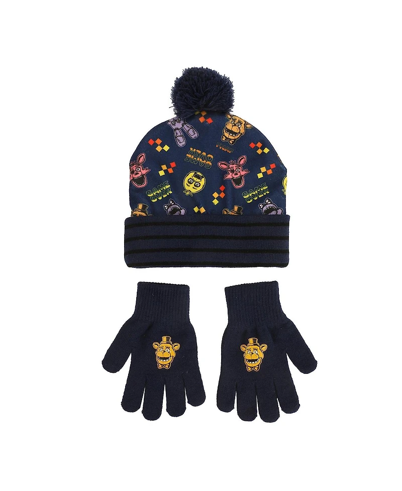 Five Nights at Freddy's Boys Five Nights At Freddy s Game Over Youth 2-Piece Knit Beanie & Gloves Set