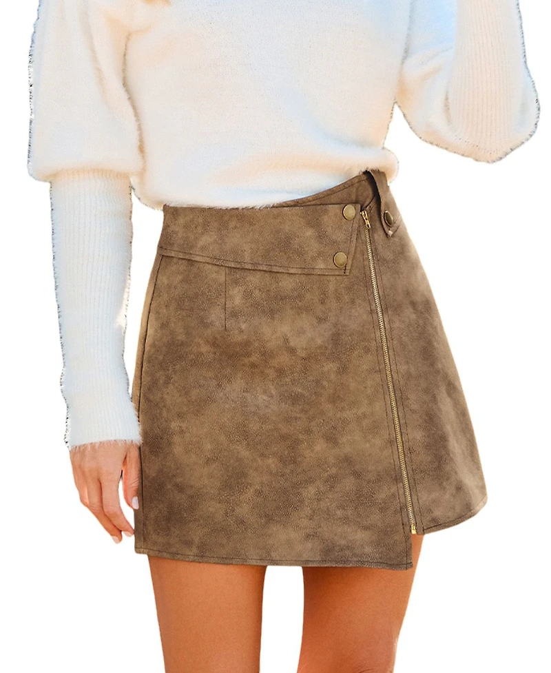 Cupshe Women's Amuse Me Brown Mini Skirt