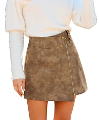 Cupshe Women's Amuse Me Brown Mini Skirt