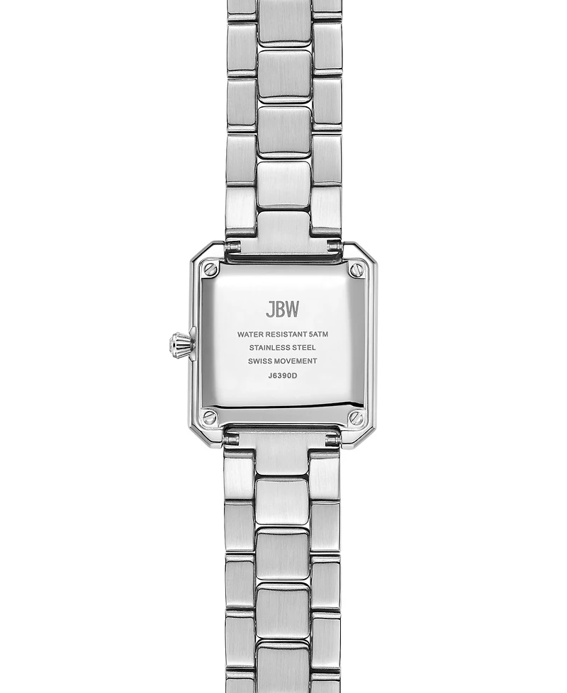 Jbw Women's Arc Crystal Diamond (0.06 ct. t.w.) Swiss Quartz Stainless Steel Watch, 23mm