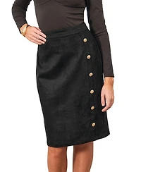 Cupshe Women's Magnetic Black Midi Skirt