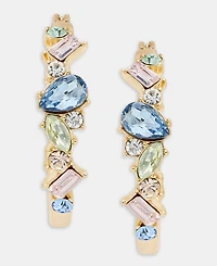 Givenchy Small Multi-Stone Hoop Earrings, 1"