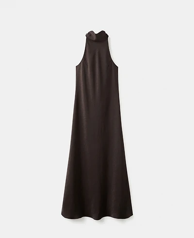 Mango Women's Creased Effect Satin Dress