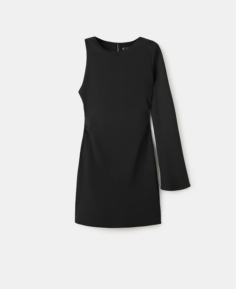 Mango Women's Asymmetrical Sleeves Dress