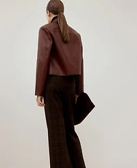 Mango Women's Pockets Faux-Leather Jacket