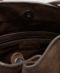 Mango Women's Suede Bucket Bag