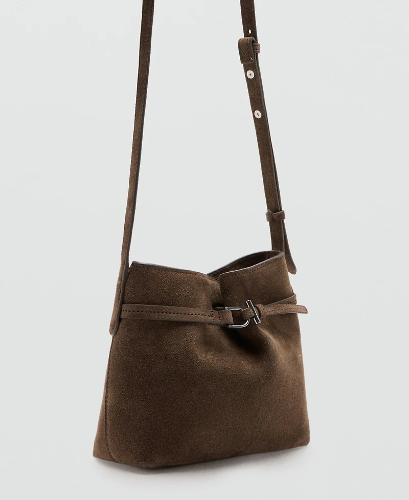 Mango Women's Suede Crossbody Bag