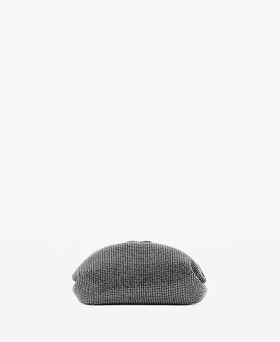 Mango Women's Crystal Clutch Bag