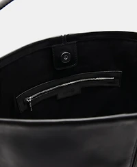 Mango Women's Leather Bucket Bag