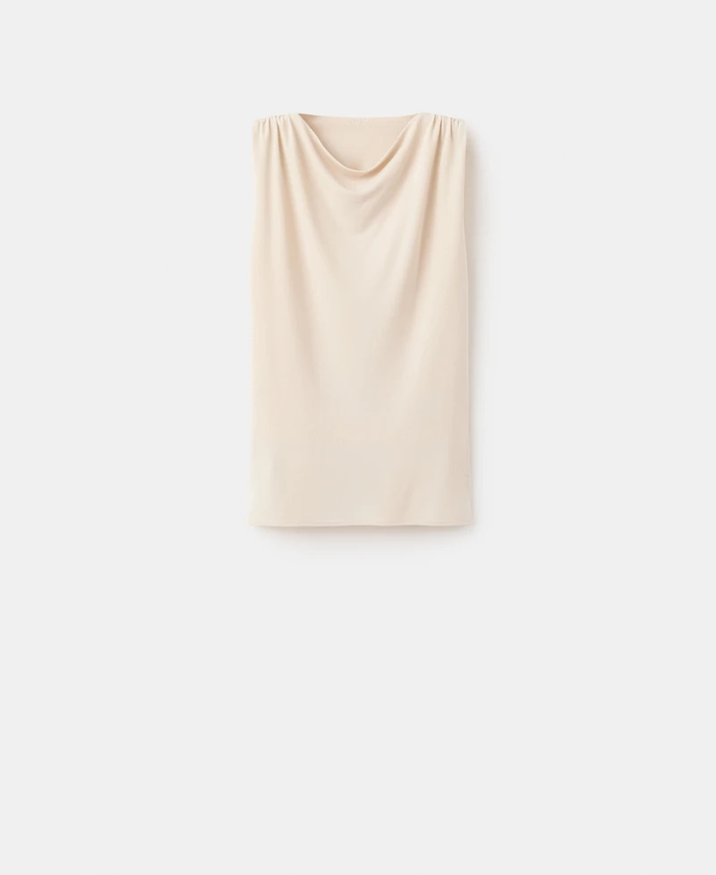 Mango Women's Metallic Detail Draped Top