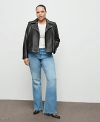 Mango Women's Leather Biker Jacket