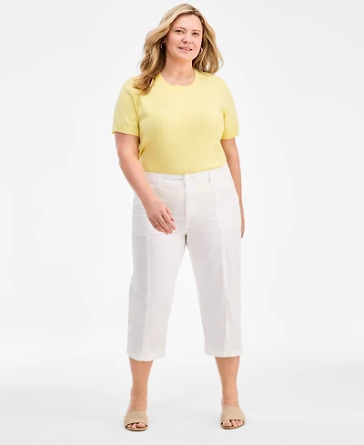 Style & Co Plus Seam Utility Capri Pants, Macy's Exclusive
