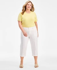 Style & Co Plus Seam Utility Capri Pants, Macy's Exclusive