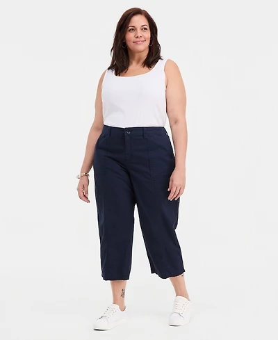 Style & Co Plus Seam Utility Capri Pants, Macy's Exclusive