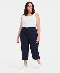 Style & Co Plus Seam Utility Capri Pants, Macy's Exclusive