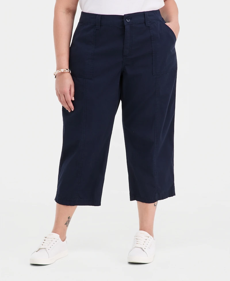 Style & Co Plus Seam Utility Capri Pants, Macy's Exclusive