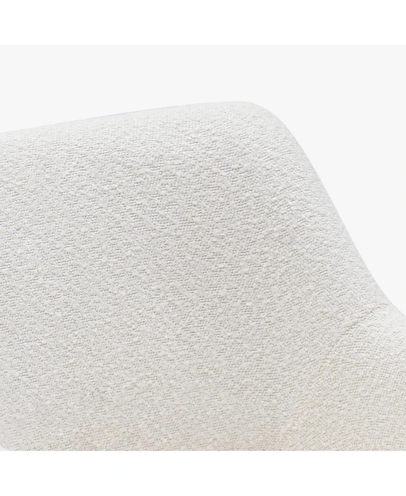 Mid-Century Modern Large Boucle Swivel Accent Arm Chair