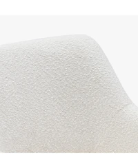 Mid-Century Modern Large Boucle Swivel Accent Arm Chair