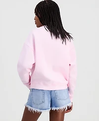 Peanuts Juniors' Snoopy Flower Crewneck Sweatshirt