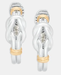 Lauren Ralph Lauren Knotted Style Small Hoop Clip-On Earrings, 0.8"