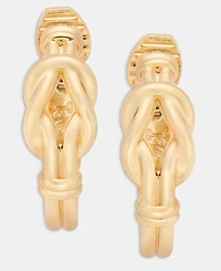 Lauren Ralph Knotted Style Small Hoop Clip-On Earrings, 0.8"