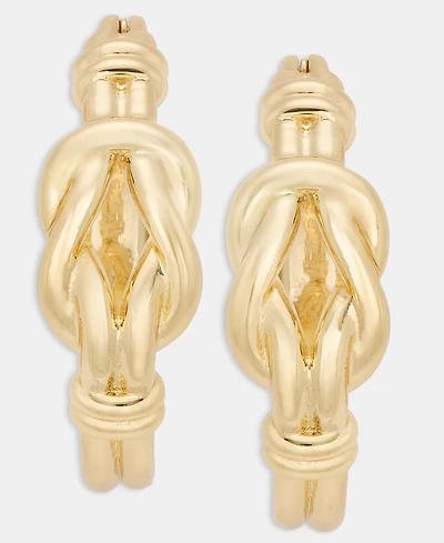 Lauren Ralph Knotted Style Small Hoop Earrings, 0.8"