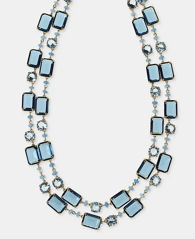 Lauren Ralph Lauren Gold-Tone Glass Stone 16" Layered Necklace