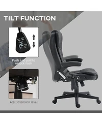 Vinsetto 6 Point Vibrating Massage Office Chair with Lumbar Heat