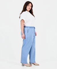 Style & Co Plus Tie-Waist Wide-Leg Pants, Macy's Exclusive