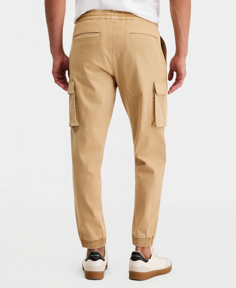 Sun + Stone Men's Garment-Dyed Cargo Jogger Pants