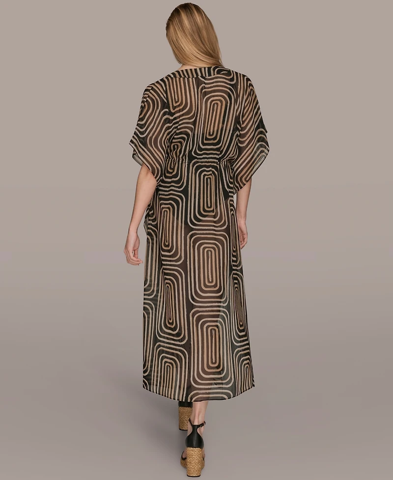Donna Karan Women's Tie-Front Maxi Kaftan