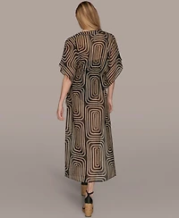 Donna Karan Women's Tie-Front Maxi Kaftan